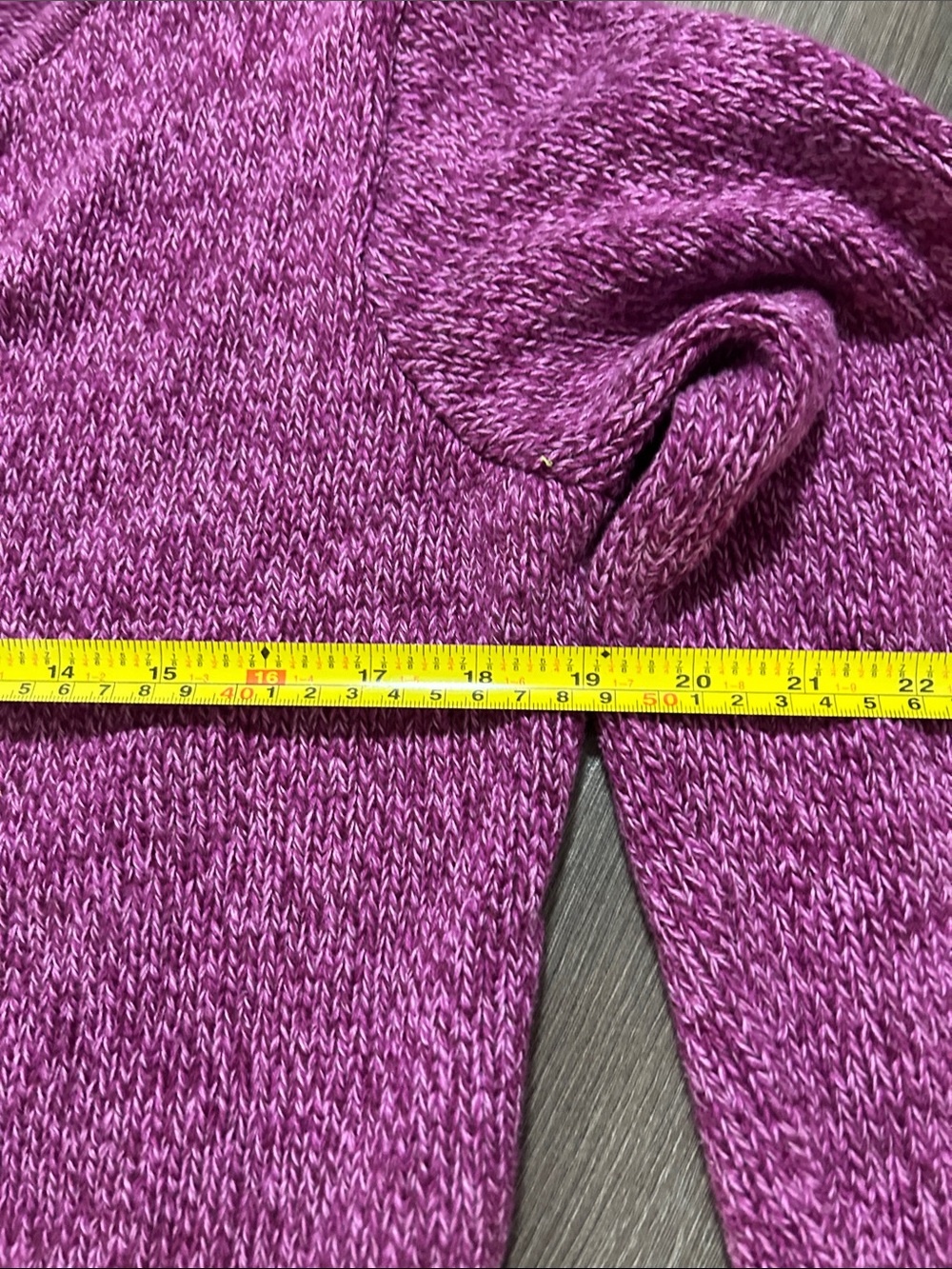 L.L. Bean Women's Raspberry Marled Button-Front Cardigan - Picture 6 of 6